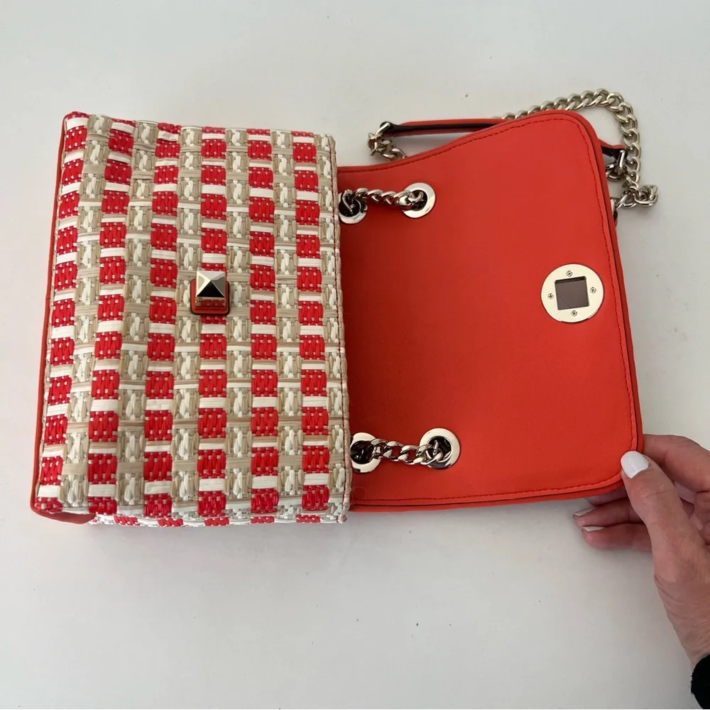 NWT KATE SPADE Natalia Two Tone Flap Chain Handles Small Crossbody Shoulder Bag